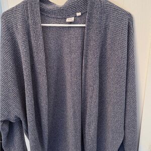 Gray Open-Front Sweater